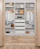 MALMO THREE SHELF/FOUR DRAWER WALK IN WARDROBE - VJ PANEL V164-ECW4VB