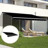 Outdoor Folding Arm Awning Retractable Sunshade Canopy Black 5.0m x 2.5m V63-842781