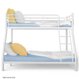 KINGSTON SLUMBER Single over Double Metal Bunk Bed Frame, Matte White V219-BEDDBBKS2MWA