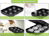 Ice Cube Mold, Silicone Ice Cube Mold, Aibast Ice Cube Mold With Lid, Large Ice Gift V1263-JX-1973