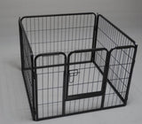 YES4PETS 4 Panel 80 cm Heavy Duty Pet Dog Puppy Cat Rabbit Exercise Playpen Fence Extension V278-HPL80-4-B-DOOR