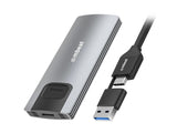 mbeat 10Gbps M.2 NVMe SATA SSD Enclosure Easily install Versatile Storage Options up to 4TB USB V1202-V2-USMB-MB-XCS-CM03GRY
