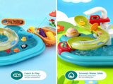 Keezi 2 Piece Kids Pretend Kitchen Playset Water Toys Fishing Game Food Play PLAY-KITCHEN-SINK-GN