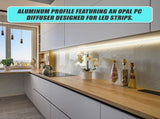 10 x 1M U-Style Aluminium LED Strip Light Channels for Cabinet Lighting V63-844311