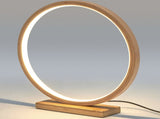 Bamboo Single Ring LED Lamp Light Modern Scandi Minimalistic - Natural V563-75165
