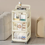 Multi-Layer Transparent Rolling Storage Cart Movable Wheels Large Capacity Organizer For Kitchen V1370-AZ4-09235
