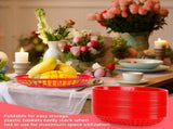 50 Pack Fast Food Baskets, Plastic Fast Food Restaurant Baskets, Bread Fry Baskets Serving Tray for V1192-AZ-W-10338