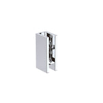 100cm Wall to Wall Frameless Shower Screen with Chrome Brackets and SS Hinges, Round Handle V63-937181