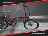 Everfit Folding Electric Bike Urban City Bicycle eBike Rechargeable Battery 250W EBIKE-C-20FD-ALU-BK