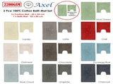 2200GSM 2 Pce Axel 100% Cotton Bath Mat Set Vanilla V442-UNA-BATHM-AXEL-VANILLA-SH
