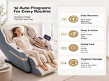 Livemor 4D Massage Chair Recliner SL Track Full Body Zero Gravity Massager Heated AI Body Scan SINA MASCHR-4D-SINA-GY