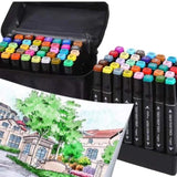 80-Pack Double-Sided MultiColor Marker Pens with Case V1237-ZY-506-0034