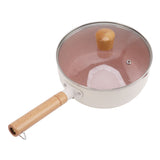 Non Stick Saucepan With Lid White Baby Complementary Food Small Pot Home Kitchen Instant Noodles V1294-YM0901-3113230192612