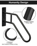 Handrails Outdoor Steps Stair Railing Indoor, 1 to 3 Steps Stairs Wall Mounted Metal Handrail V1370-AZ4-05555