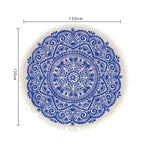 SOGA 120cm Mandala Round Tapestry Indian Area Rug for Living Room Lounge, Anti-slip Doormat, Home CARPETXLS56