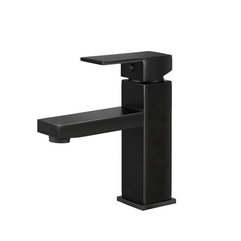 Cefito Bathroom Basin Mixer Tap Square Faucet Vanity Laundry Black TAP-A-81H57-BK