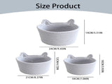 Small Cat Ears Toy Organizer, Woven Cotton Rope Basket, Decorative Nursery Bins & Boxes Gift Basket V1189-LWWAL-20260401-06444