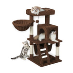 Floofi 104cm Plush Cat Condo Cat Tree Brown V227-3331641023560