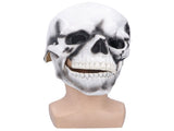 Halloween Scary Skull Mask Adult Full Head Latex Skull Helmet Glowing Eyes with Moving ChinWhite V1294-YM0523-3117210187811
