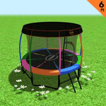 Kahuna Trampoline 6 ft with Roof - Rainbow TRA-KAH-06-RB-RF