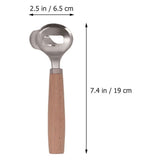 1Set Stainless Steel Sliced Noodles Cutter with Heat Insulated Wood Handle for Home Use V1192-AZ-W-22571