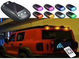 Solar Powered Cab Lights, Solar Wireless No Drill Truck Cab Roof Lights With Vibration Sensor V1369-AZ3-W-09717