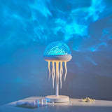 Jellyfish Projection Lamp with Dynamic Starry Water Wave Ambience, Ideal for Kids' Bedrooms, V1341-ZY-SSYHCMZY-WHITE