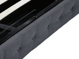 Levede Fabric Bed Frame Queen Tufted Dark Grey BF1008-Q-DG