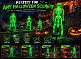 Solar Skeleton Lamp Yard Stake Halloween Decorations Garden Light, 28'' Glow Bones Figurine LED V1107-124-9942218-GRN-2PACK