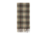 Striped Wool-Blend Beanie & Plaid Fringed Scarf Set Soft Knit Hat and Oversized Shawl V888-ELOSUNG54006