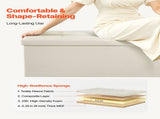 Foldable Storage Ottoman Bench, End of Bed Bench with Side Bags, Folding Upholstered Storage Chest V952-BYWSZYKZDK405QXFB001V0