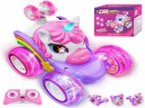 Unicorn remote control car for girls, 360&deg rotating four-wheel drive stunt remote control car with V1105-YAYKC-01