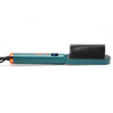 Negative Ion Electric Hair Comb Brush Dual Purpose Hair Straightener Curler Styling Tool GreenUS V1294-YM0901-3113210117714