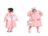 Kids Raincoat Waterproof Cute Pattern Lightweight Portable Children Hooded Rainwear for Girl Boy V1294-YM0901-3117230346611
