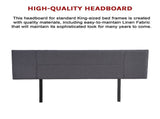 Linen Fabric King Bed Headboard Bedhead - Grey V63-800757