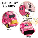 Girls Toddler Truck Toys for 3 4 5 6 Year Old,5-in-1 Friction Powered Vehicle Car Set for Toddlers V1369-AZ3-W-21532