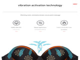 Size L Blue Wireless Electric Breast Massager Bra - 5 Modes Vibration & 3 Heat Levels for Lifting V888-ELOSUNG32382