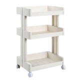 3 Tier Storage Trolley Multifunctional Large Capacity Rolling Cart with Wheels for Beauty Salon V1294-YM0901-3117230244611