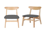 Levede 2xDining Chairs Kitchen Chair Nature Clear 2Pack CH1067-2-NT