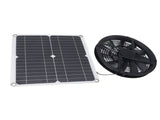 Solar Panel Fan Kit 12W Waterproof Solar Exhaust Fan for Indoors Small Chicken Coops Greenhouses V1294-YM0901-3111240021911