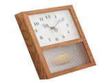 Japanese Retro Wall Clock Walnut Wood Glass Small Decorative Rectangular Wall Clock with Pendulum V1294-YM0901-3115240110511