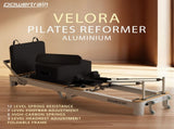 Powertrain Velora Pilates Reformer Machine Aluminium Foldable Multifunctional Home Gym Equipmen PLT-JYI-F5A-BK