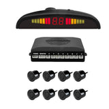 Car Reverse Parking Radar System with 8 Parking Sensors Distance Detection LED Distance Display V1192-AZ-W-0017