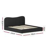 Artiss Bed Frame King Size Boucle DARA BFRAME-H-DARA-K-BK-ABC