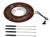 Electric Chocolate Melting Pot Fondue Fountain Machine Stainless Steel Food Divider Party Supplies V1294-YM0901-3118250187212
