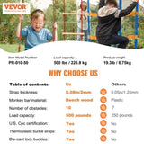Ninja Warrior Obstacle Course for Kids, 15.24 m Weatherproof Slacklines, 500lbs Weight Capacity V952-RZX502YC9J003NWUAV0