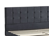 Levede Fabric Bed Frame Double Mattress Grey BF1041-D-GY