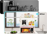 CARLA HOME 3-Tier Microwave Oven Rack with Adjustable Metal Kitchen Shelf Stand for Countertop V178-36338