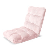 Artiss Floor Lounge Sofa Bed Flannel Fabric Pink FLOOR-SBL-M193-S-PK