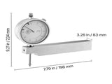 Dial Test Indicator with Metal Base, 0.03 mm Accuracy, 0-25.4mm Range, Easy to Read Large Dial, V952-NJCLGJGJDBFB6AWQ1001V0